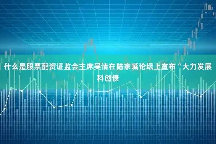 什么是股票配资证监会主席吴清在陆家嘴论坛上宣布“大力发展科创债