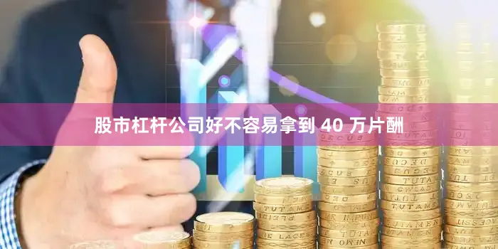 股市杠杆公司好不容易拿到 40 万片酬